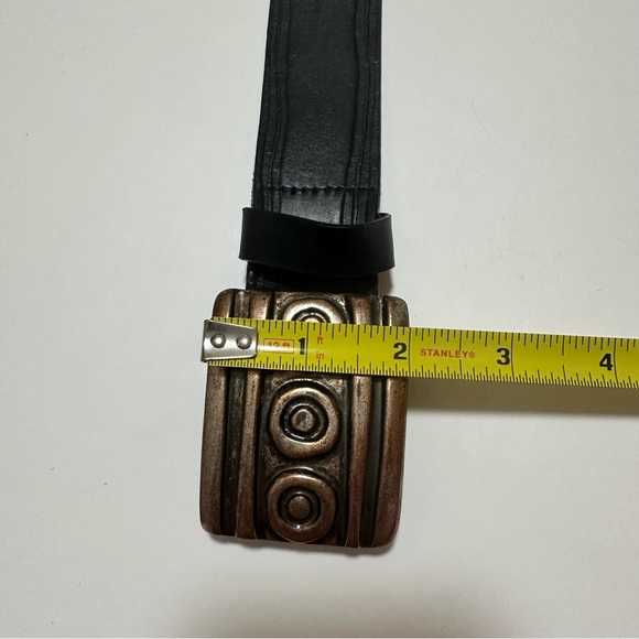 GAP Vintage Statement 90’s Black Leather Belt USA Made main image 7